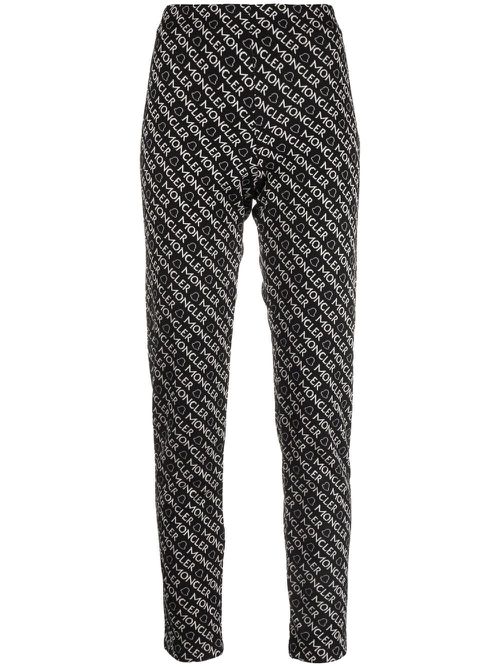 Logo-print jersey trousers - Black