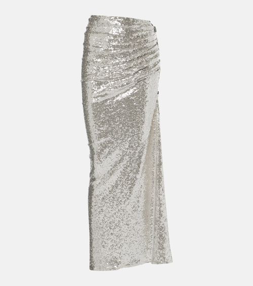 Luna draped sequined maxi skirt