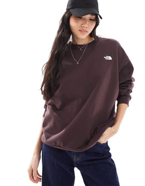 Felted fleece sweatshirt in brown