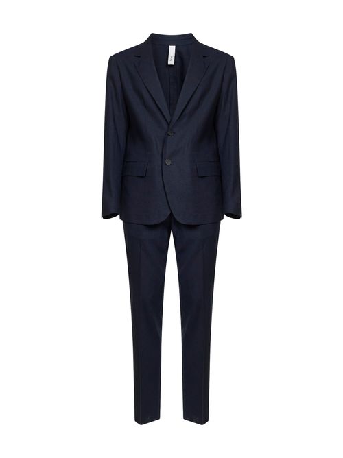 Linen-Viscose Pant Suit — Navy
