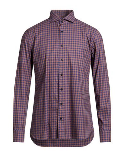 Man Shirt Brown Size 15 Cotton