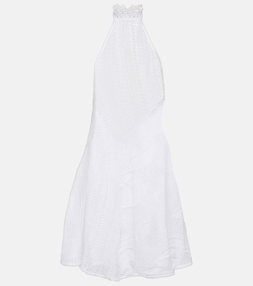 Sleek halterneck knit minidress