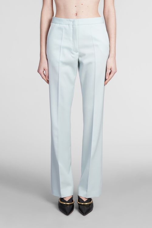 Pants In Cyan Wool