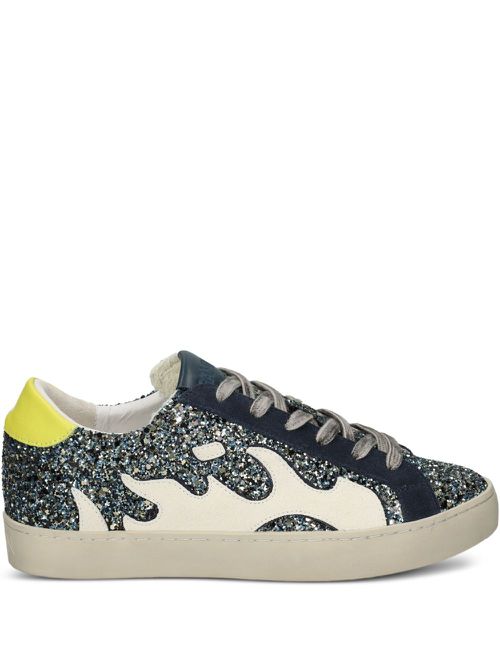 Glitter-embellished sneakers - Blue