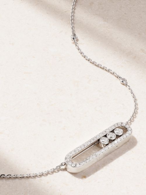 Move 18-karat White Gold Diamond Necklace - One size