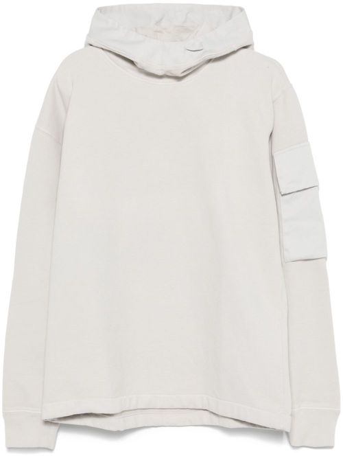 Jersey-texture hoodie - Grey