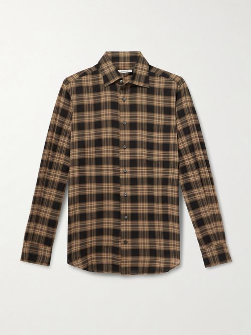 Checked Cotton-Voile Shirt