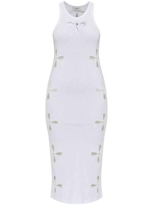 Cut-out midi dress - White