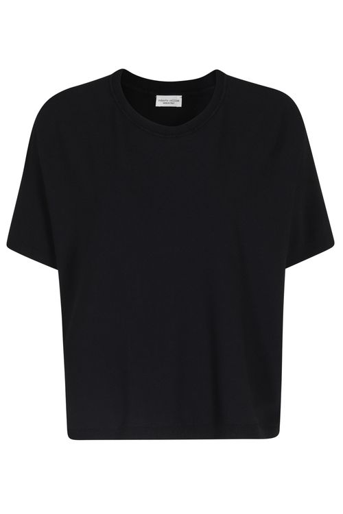 Tshirt Over Black Viscosa Poliestere T-shirt - Women