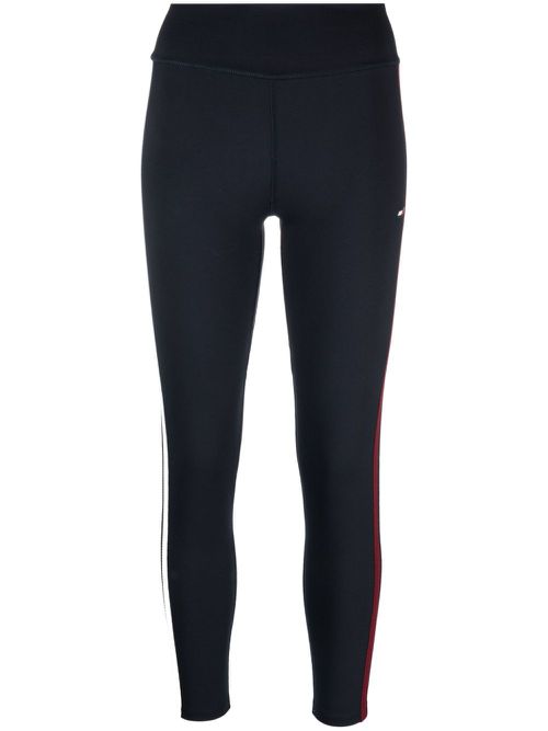 Sport 7/8 tape-detail leggings - Blue
