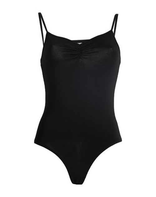 Woman Bodysuit Black Size 2 Polyester, Viscose, Elastane