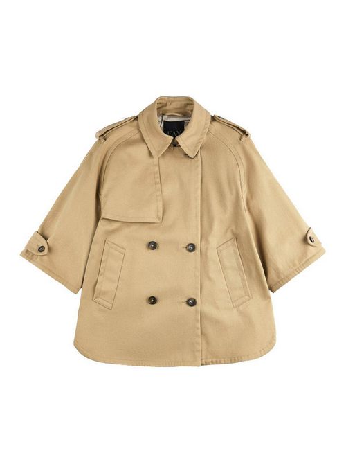 Short-Sleeve Double-Breasted Trench