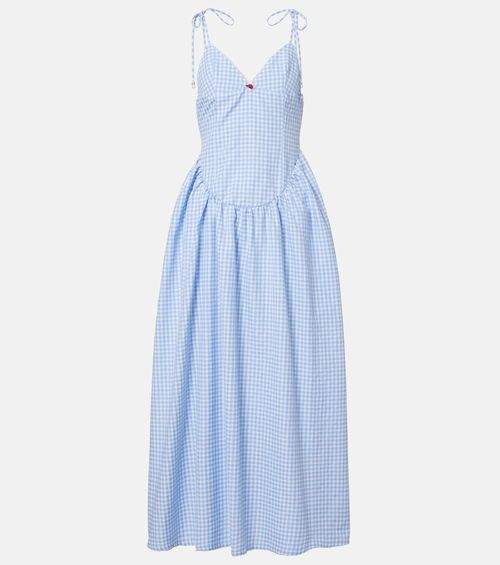 Paloma gingham cotton poplin maxi dress