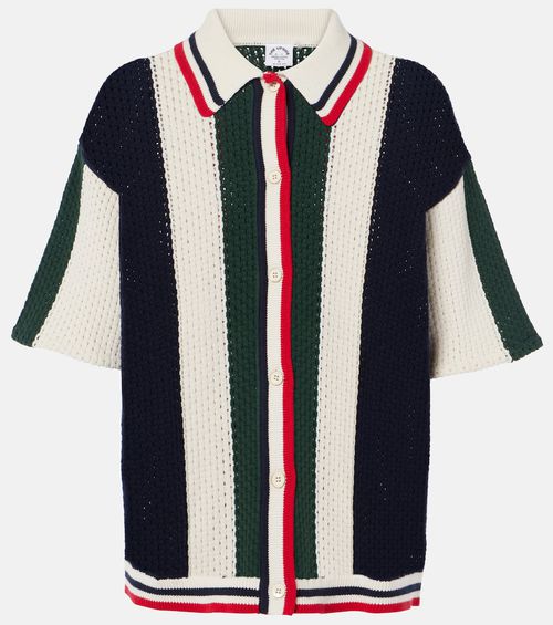Reverie Chino striped open-knit cotton shirt