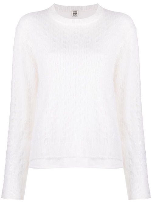 Crew-neck knit jumper - Neutrals