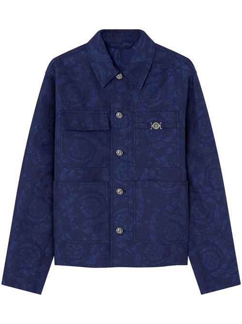 Barocco jacquard jacket - Blue