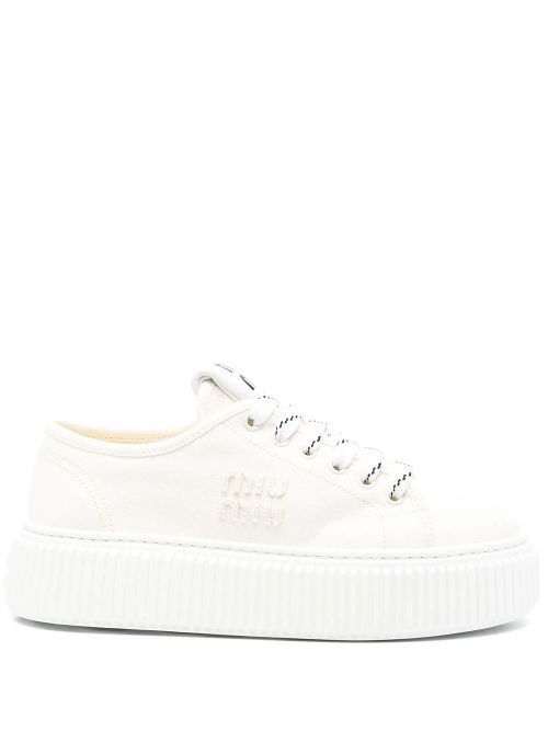 Denim Sneakers With Logo
