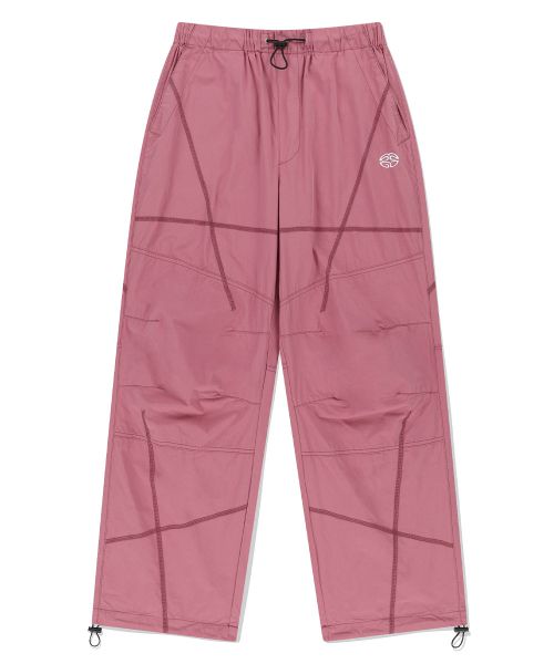 COVER STITCH PARACHUTE PANT PINK