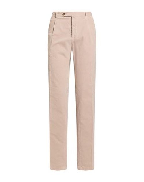 Man Pants Beige Size 38 Cotton, Elastane