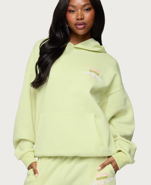 Women's Matcha Lover Oversized Hoodie - Green