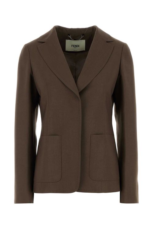 Single Blazer — Brown