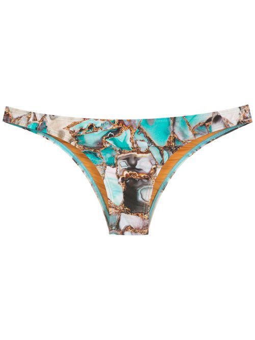 Poipu marble-print pants - Blue