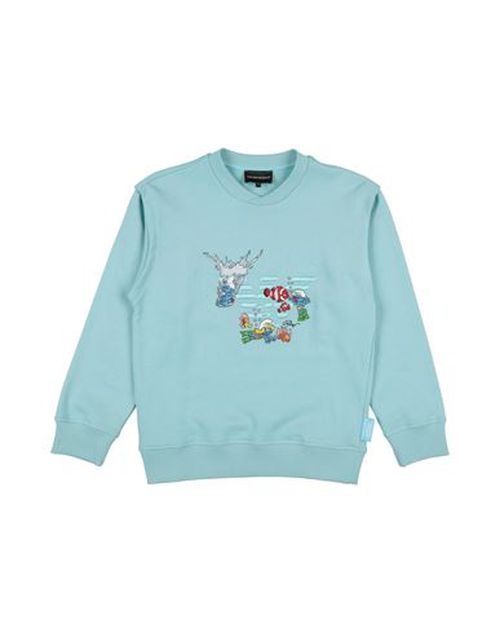 Kid Boy Sweatshirt Sky blue Size 10 Cotton, Elastane