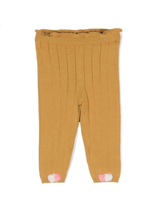 Moldavia pompom-detail cotton leggings - Yellow