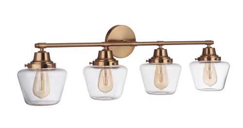 Essex 4-Light Bathroom Vanity Light in Satin Bra