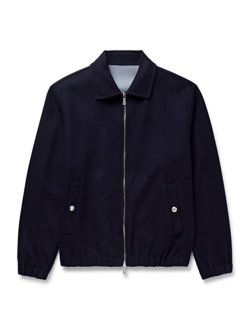 Wool-Felt Bomber Jacket