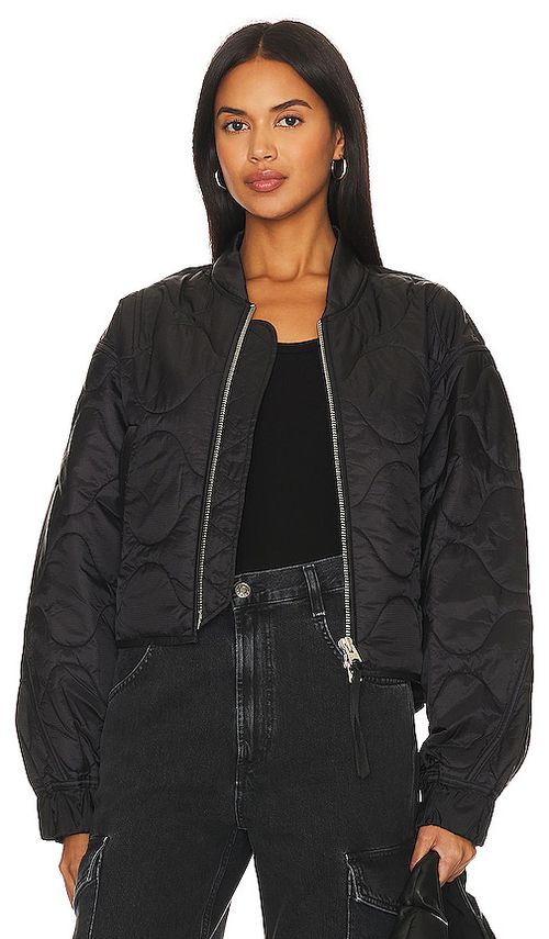 AGOLDE x Shoreditch Ski Club Iona Quilted Jacket in Black - Black. L also in