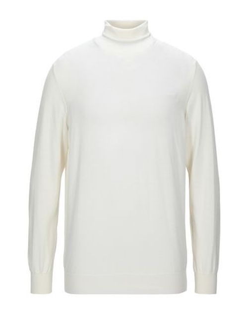 Man Turtleneck Ivory Size 44 Super 140s Wool
