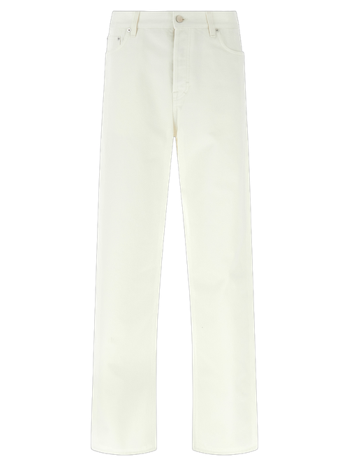 Cotton Straight-Leg Jeans — White