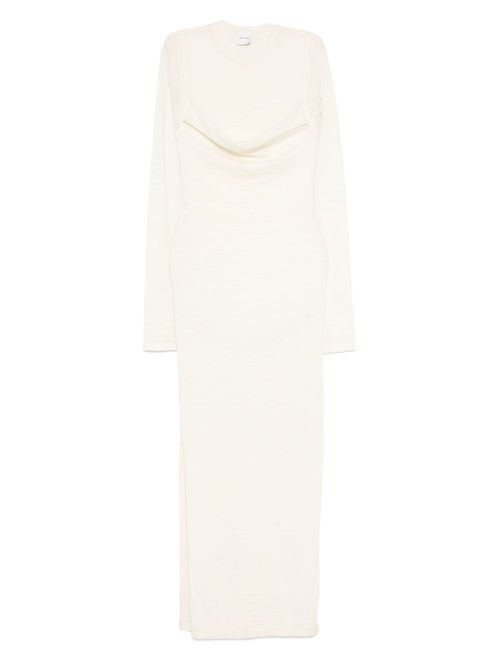 Crew-neck long dress - Neutrals