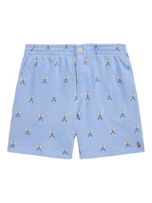 Tennis-print shorts - Blue