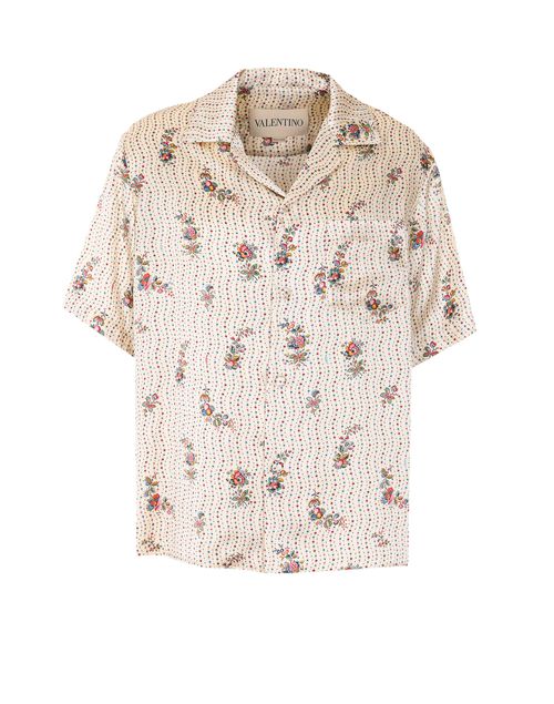 Papier Floral Print Bowling Shirt