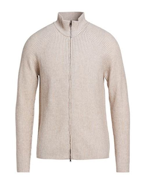 Man Cardigan Beige Size XL Wool, Polyamide