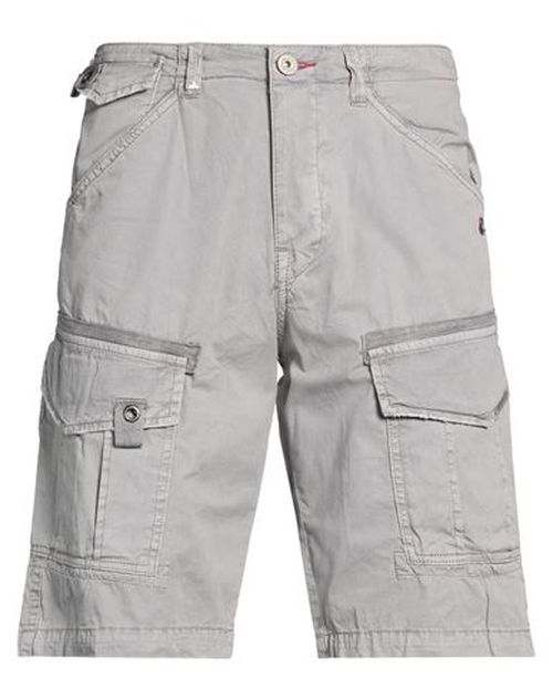 Man Shorts & Bermuda Shorts Grey Size 32 Cotton