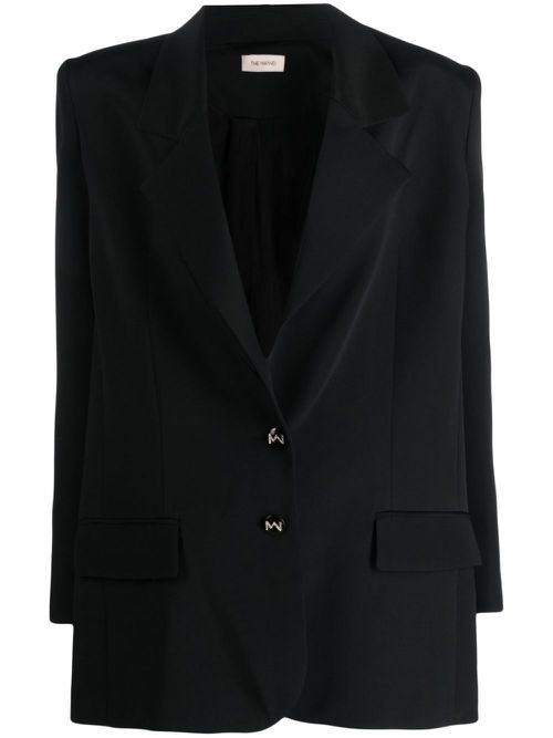 Volt single-breasted silk-blend blazer - Black