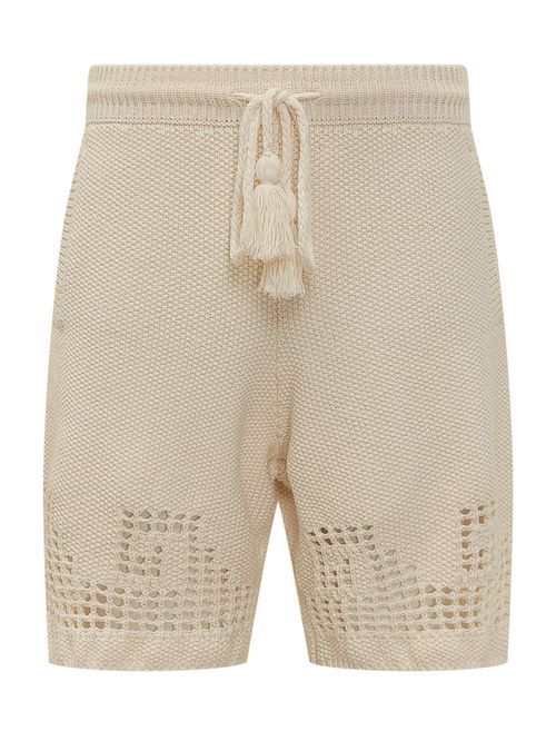 Off White Knitted Shorts