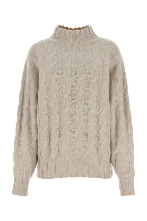 LE KASHA Melange sand cashmere sweater