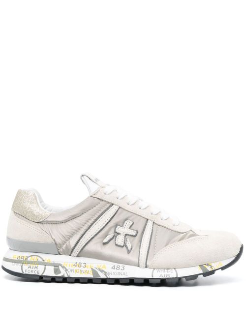 Lucy logo-patch sneakers - Neutrals