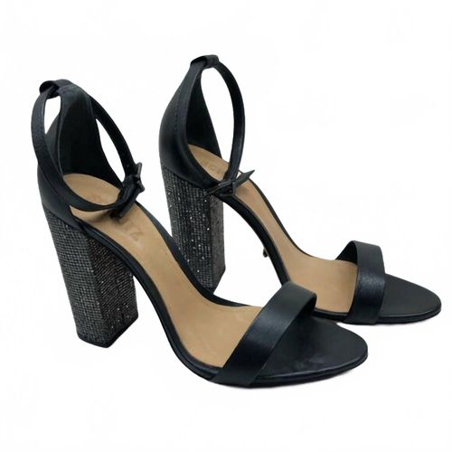 Women's Embellished Block Heel Sandal In Black
