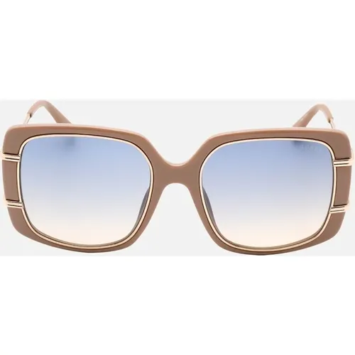 Women's Guess Gradient Blue Shiny Beige Sunglasses - Size: ONE size