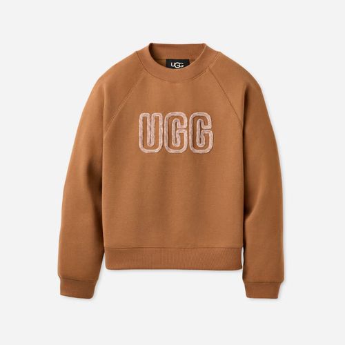 ® Women's ® Logo Crewneck Cotton Blend Tops in Chestnut