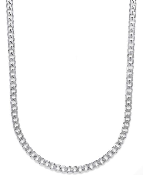 Men's Curb Chain Necklace in Sterling Silver - Sterling Silver