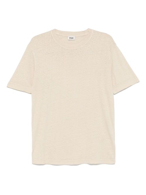 Linen-blend T-shirt - Neutrals