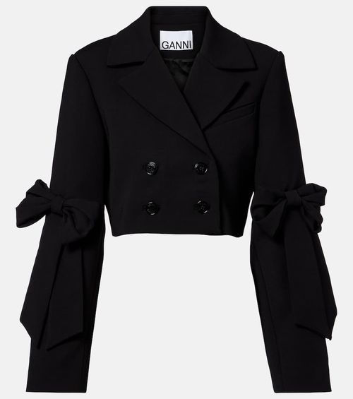 Double-breasted cropped blazer