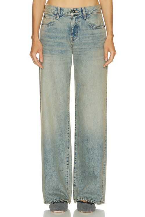 SLVRLAKE Mica Low Rise Wide Leg in Burning Desire - Blue. 30 also , 24, 25, 26, 27