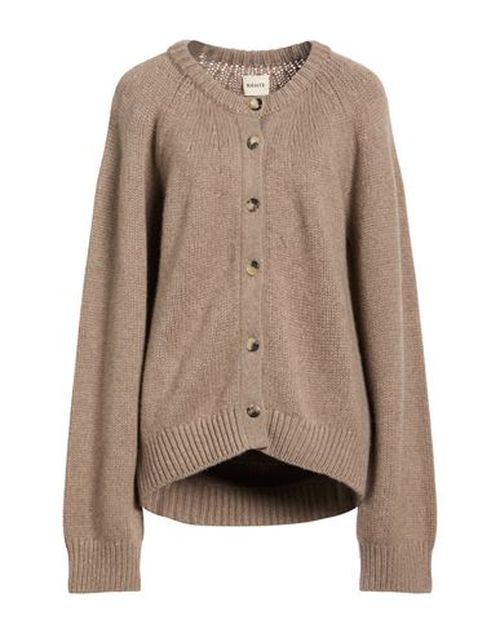 Woman Cardigan Khaki Size S Cashmere